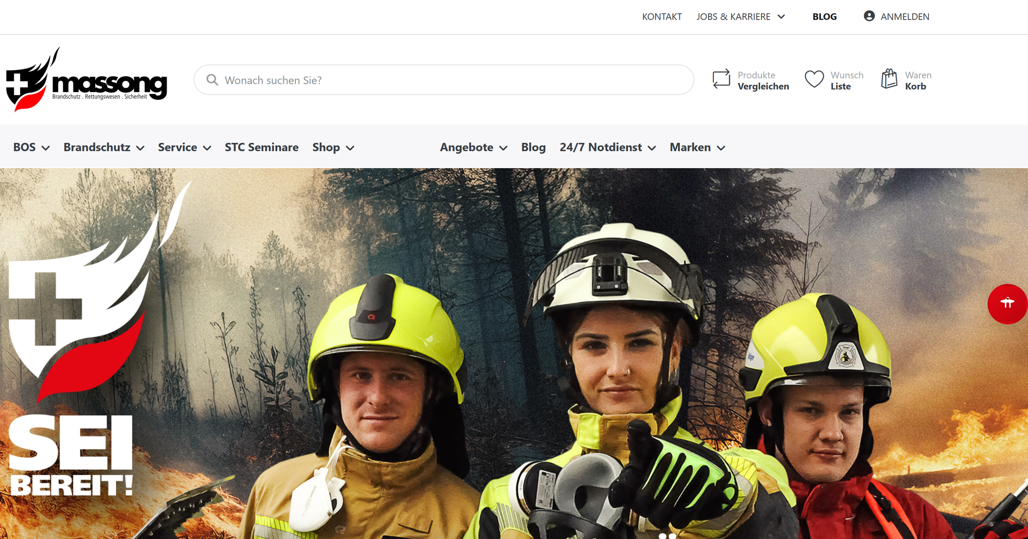 massong Webshop – Vorschau